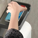 Porta Papel Higiênico com Suporte para Celular - Preto, Alumínio Resistente |  Fácil Instalação