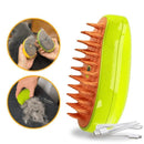 Escova a Vapor Recarregável 3 em 1 para Gatos – Limpeza Profunda e Conforto em Um Só Produto