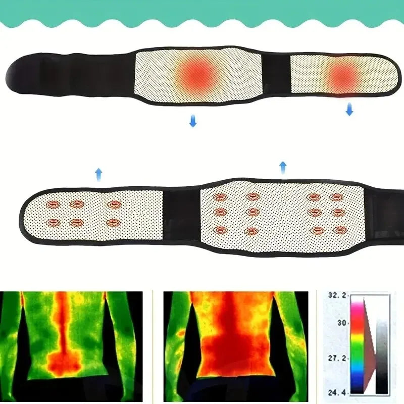 SpinaMax Heat™ - Cinto Magnético Auto aquecido para Costas e Cintura